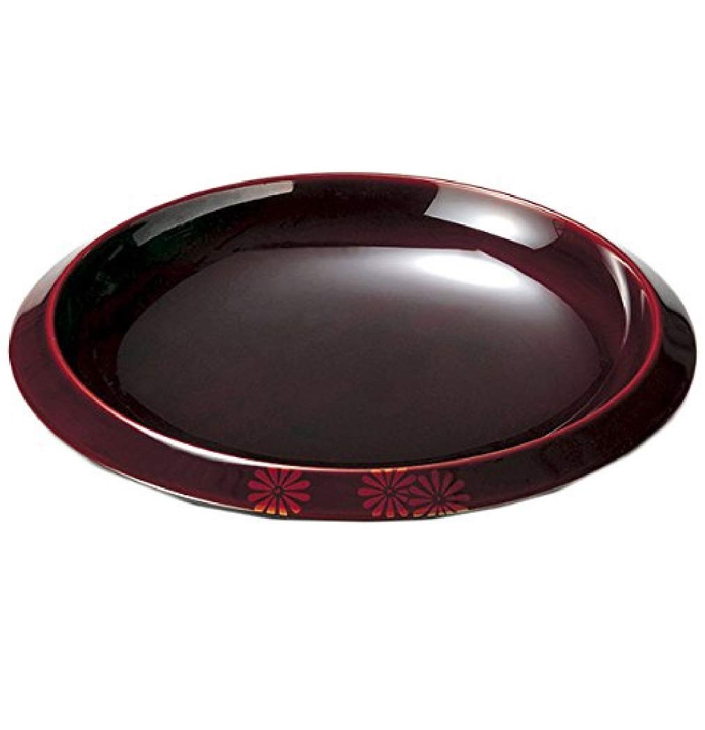 Amazon.co.jp: 越前塗 越前漆器 菊白檀 80菓子鉢 透溜 サイズ 約φ24.2